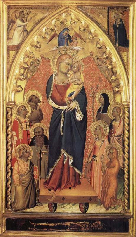 Giovanni del Biondo Her Virgin of the Apocalipsis with Holy and angelical